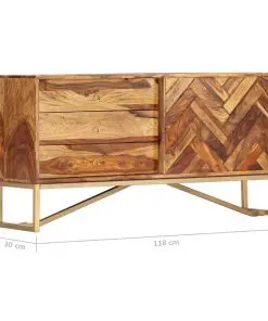 vidaXL Sideboard 118x30x60 cm Solid Sheesham Wood