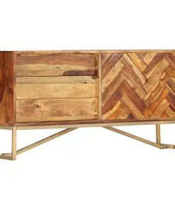 vidaXL Sideboard 118x30x60 cm Solid Sheesham Wood