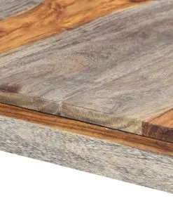 vidaXL Dining Table Grey 140x70x76 cm Solid Sheesham Wood