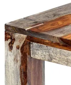 vidaXL Dining Table Grey 140x70x76 cm Solid Sheesham Wood