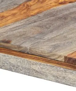 vidaXL Dining Table Grey 118x60x76 cm Solid Sheesham Wood