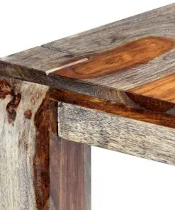 vidaXL Dining Table Grey 118x60x76 cm Solid Sheesham Wood
