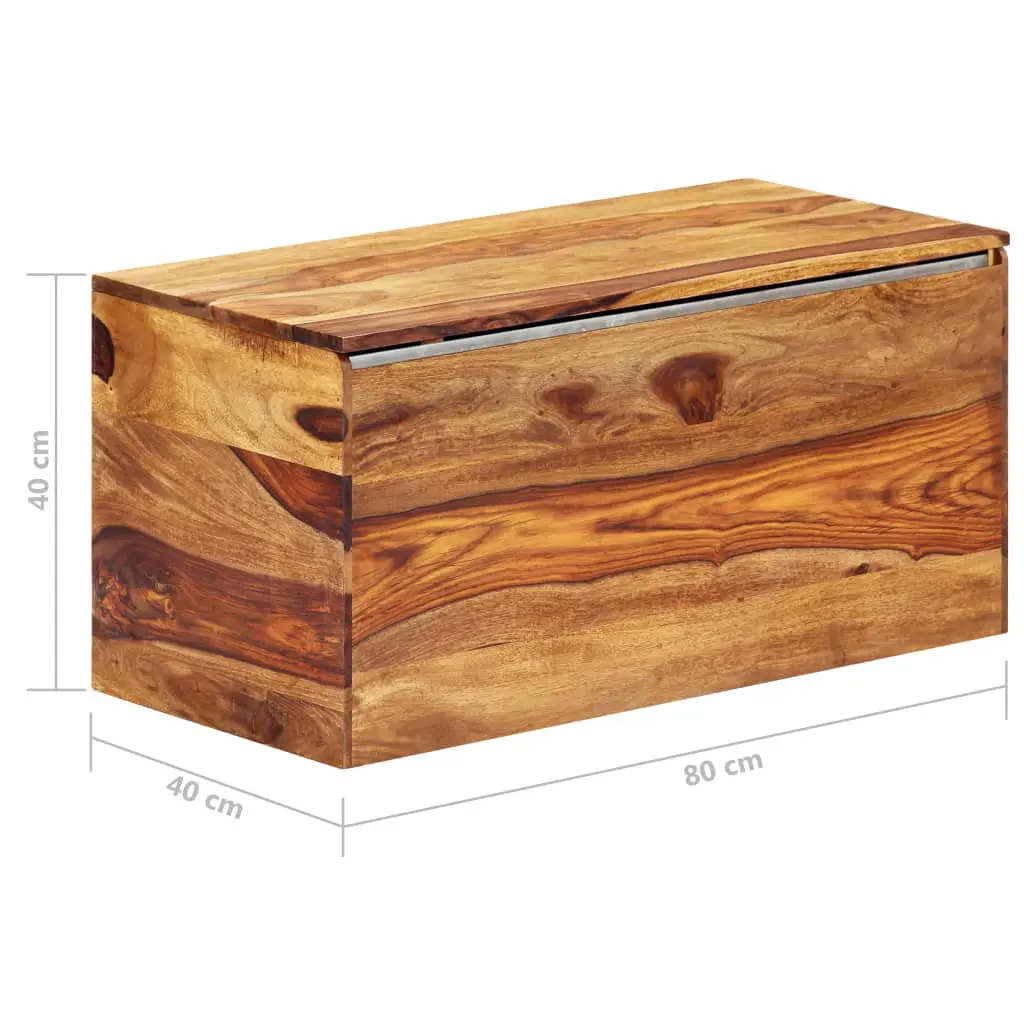 vidaXL Storage Chest 80x40x40 cm Solid Sheesham Wood