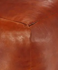 vidaXL Pouffe Tan 40x40x40 cm Genuine Goat Leather