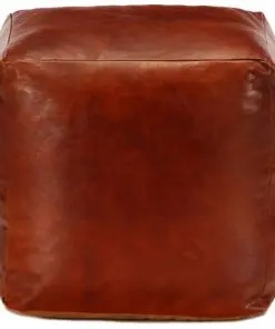 vidaXL Pouffe Tan 40x40x40 cm Genuine Goat Leather