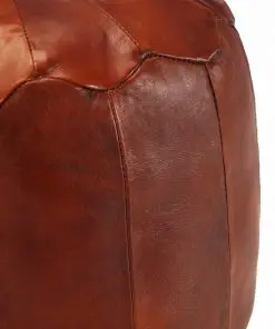 vidaXL Pouffe Tan 40×35 cm Genuine Goat Leather