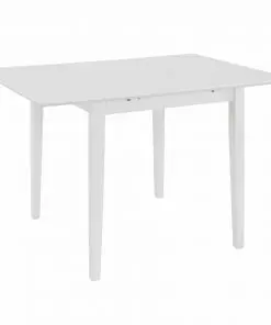vidaXL Extendable Dining Table White (80-120)x80x74 cm MDF