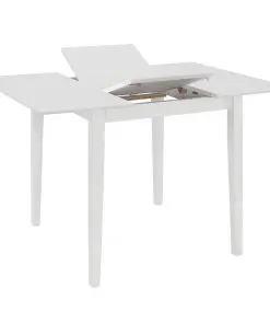 vidaXL Extendable Dining Table White (80-120)x80x74 cm MDF