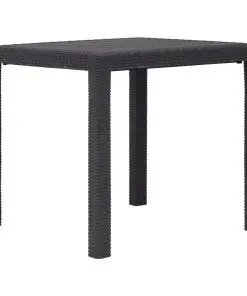 vidaXL 3 Piece Bistro Set Plastic Brown Rattan Look