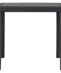 vidaXL 3 Piece Bistro Set Plastic Brown Rattan Look