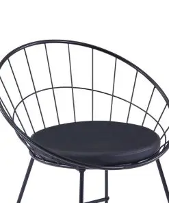 vidaXL Bar Chairs 2 pcs Black Faux Leather