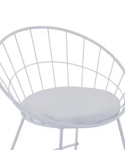 vidaXL Bar Chairs 2 pcs White Faux Leather