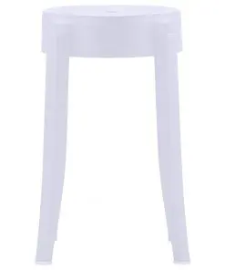 vidaXL Stackable Stools 4 pcs White Plastic