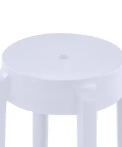vidaXL Stackable Stools 4 pcs White Plastic