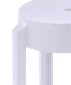 vidaXL Stackable Stools 4 pcs White Plastic