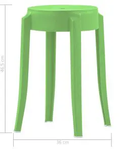 vidaXL Stackable Stools 4 pcs Multicolour Plastic