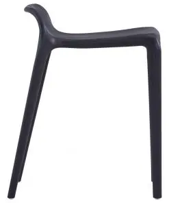 vidaXL Stackable Stools 4 pcs Black Plastic