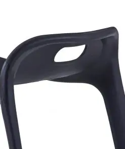 vidaXL Stackable Stools 4 pcs Black Plastic