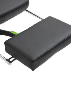 vidaXL Gaming Chair with Footrest Green Faux Leather