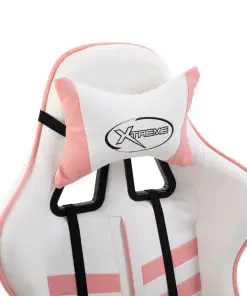 vidaXL Gaming Chair Pink Faux Leather