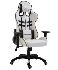 vidaXL Gaming Chair Black Faux Leather