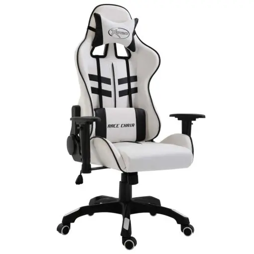 vidaXL Gaming Chair Black Faux Leather