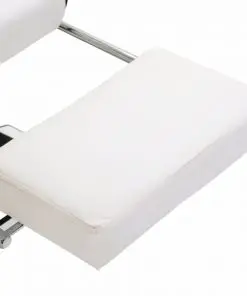 vidaXL Gaming Chair with Footrest Black Faux Leather