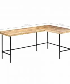 vidaXL Desk 120x60x76 cm Solid Mango Wood