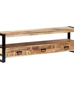 vidaXL TV Cabinet 150x30x45 cm Solid Mango Wood