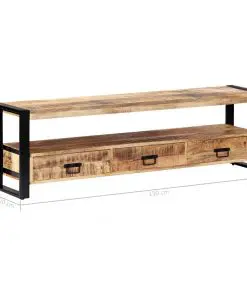 vidaXL TV Cabinet 150x30x45 cm Solid Mango Wood