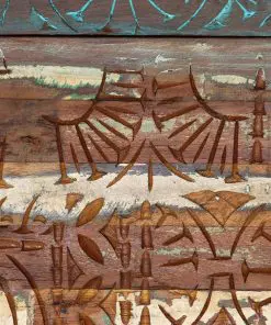 vidaXL Hand Carved Bedside Cabinet 40x30x50 cm Solid Reclaimed Wood