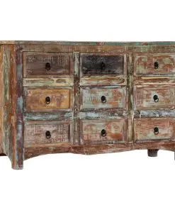 vidaXL Chest of Drawers 130x40x80 cm Solid Reclaimed Wood