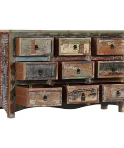vidaXL Chest of Drawers 130x40x80 cm Solid Reclaimed Wood