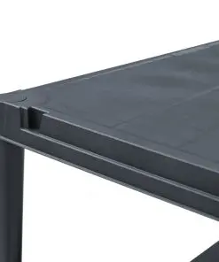 vidaXL Storage Shelf Racks 2 pcs Black 125 kg 60x30x180 cm Plastic