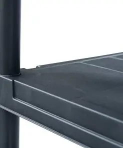 vidaXL Storage Shelf Racks 5 pcs Black 125 kg 60x30x180 cm Plastic