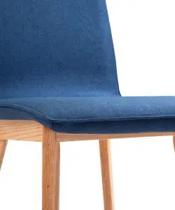 vidaXL Dining Chairs 4 pcs Blue Fabric