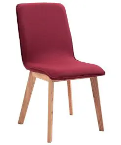 vidaXL Dining Chairs 4 pcs Red Fabric