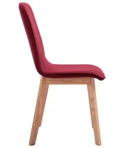 vidaXL Dining Chairs 4 pcs Red Fabric