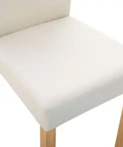 vidaXL Dining Chairs 2 pcs Cream Faux Leather