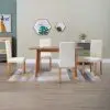 vidaXL Dining Chairs 4 pcs Cream Faux Leather
