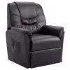vidaXL Reclining Chair Grey Faux Leather