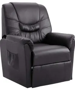 vidaXL Reclining Chair Grey Faux Leather vidaXL Reclining Chair Grey Faux Leather