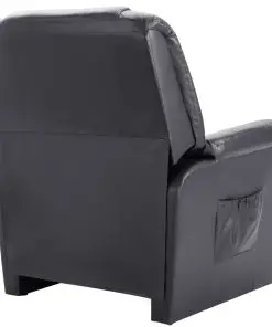 vidaXL Reclining Chair Grey Faux Leather