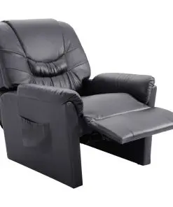 vidaXL Reclining Chair Grey Faux Leather