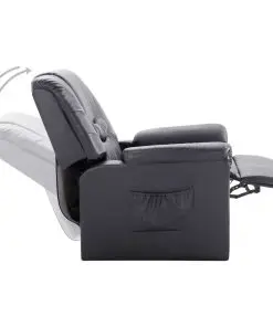 vidaXL Reclining Chair Grey Faux Leather