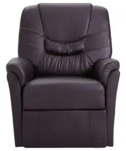 vidaXL Reclining Chair Brown Faux Leather