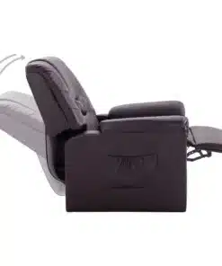 vidaXL Reclining Chair Brown Faux Leather