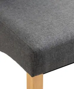 vidaXL Dining Chairs 2 pcs Grey Fabric