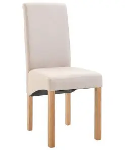 vidaXL Dining Chairs 4 pcs Cream Fabric
