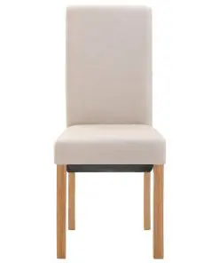 vidaXL Dining Chairs 4 pcs Cream Fabric